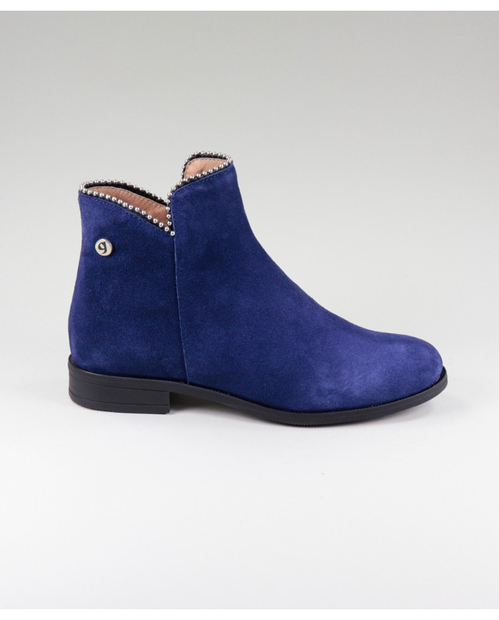 Blue Boots Rasas Ginova with Rebordo Decorated