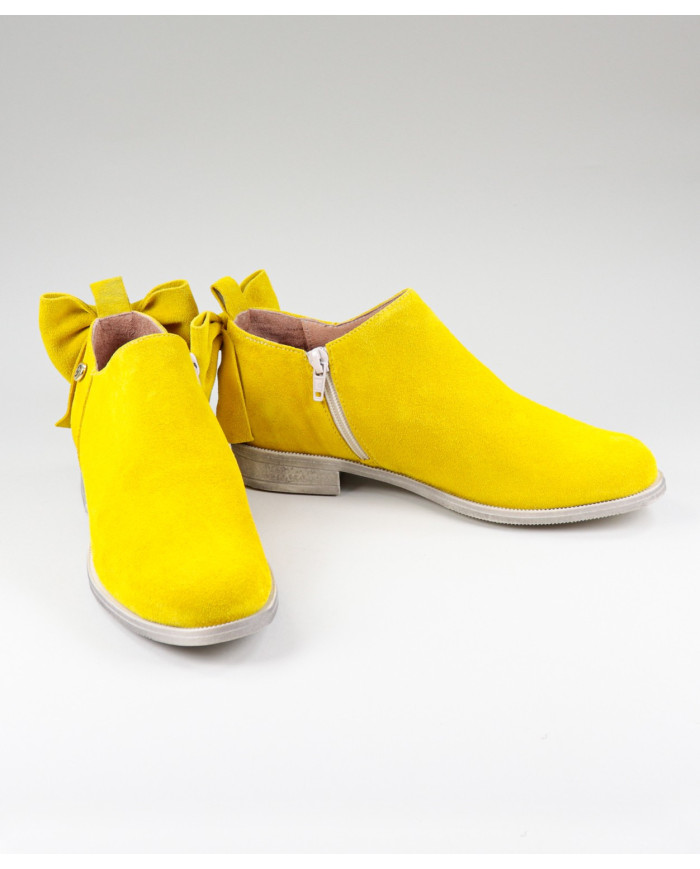 Yellow Boots Rasas Ginova de Senhora with Lace Behind