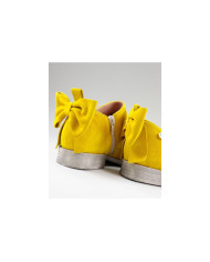 Yellow Boots Rasas Ginova de Senhora with Lace Behind