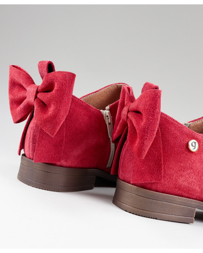 Red Boots Rasas Ginova de Senhora with Laço Behind