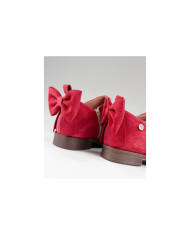Red Boots Rasas Ginova de Senhora with Laço Behind
