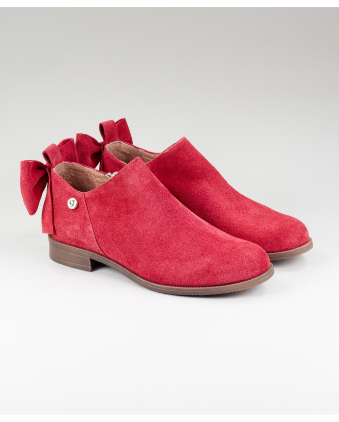 Red Boots Rasas Ginova de Senhora with Laço Behind