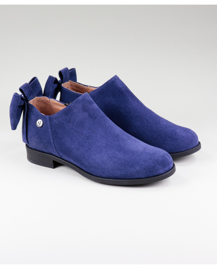 Blue Boots Rasas Ginova de Senhora with Laço Behind