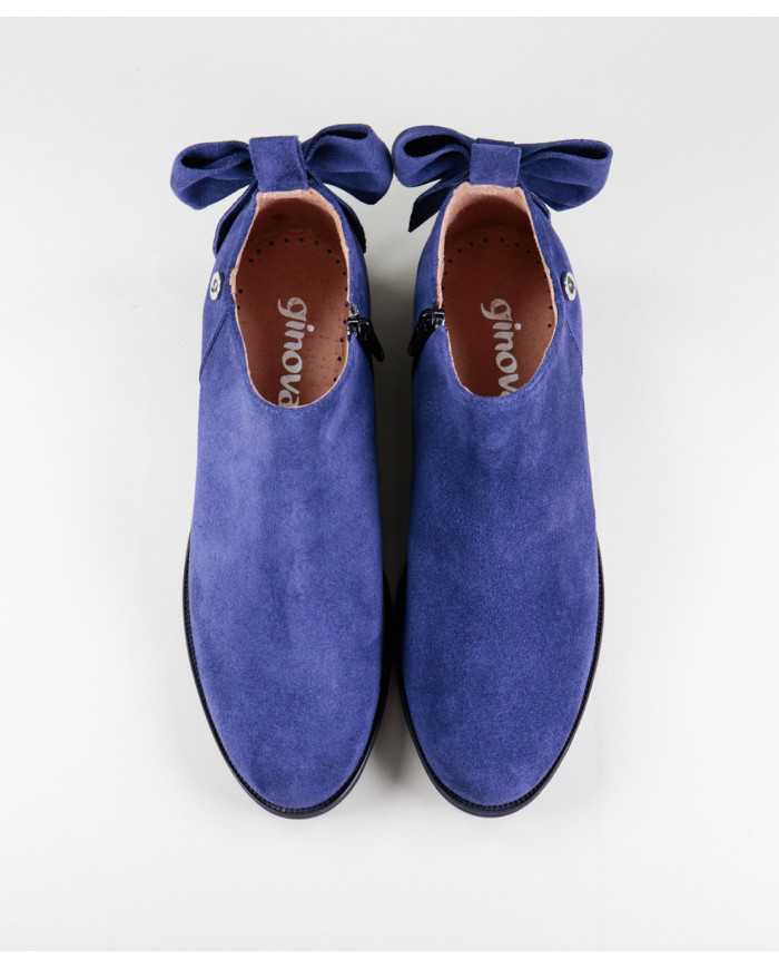 Blue Boots Rasas Ginova de Senhora with Laço Behind