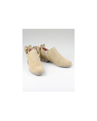 Taupe Rasas Ginova Boots of Lady with Lace Behind