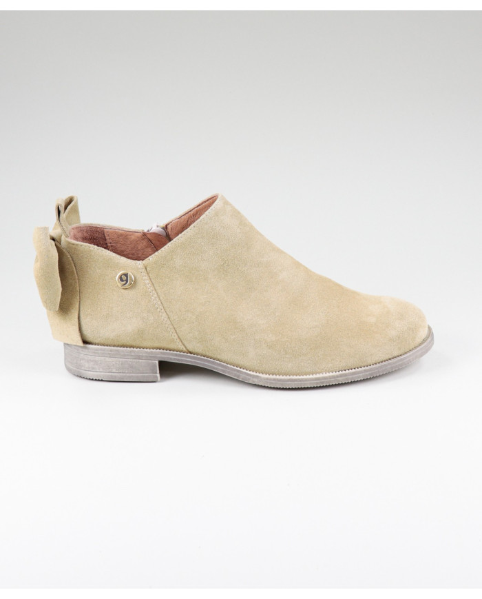 Taupe Rasas Ginova Boots of Lady with Lace Behind