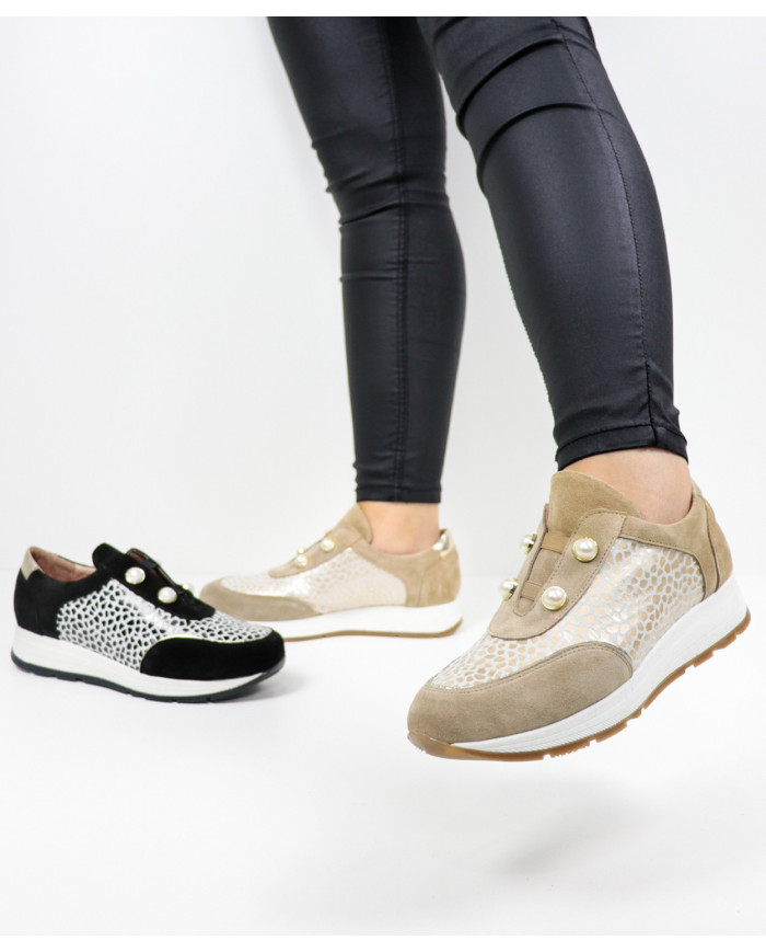 Ginova Women's Trainers with Pearls