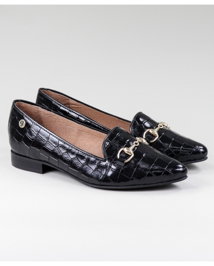 Zapatos Rasos de mujer con aplicación de oro