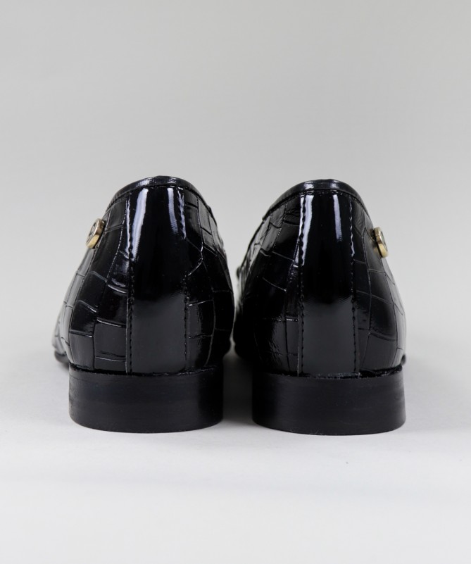 Sapatos Rasos Ginova de Mulher com Aplicação Dourada