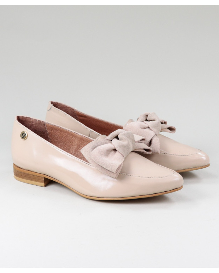 Pink Ginova Rasos Shoes Envernized with Laço