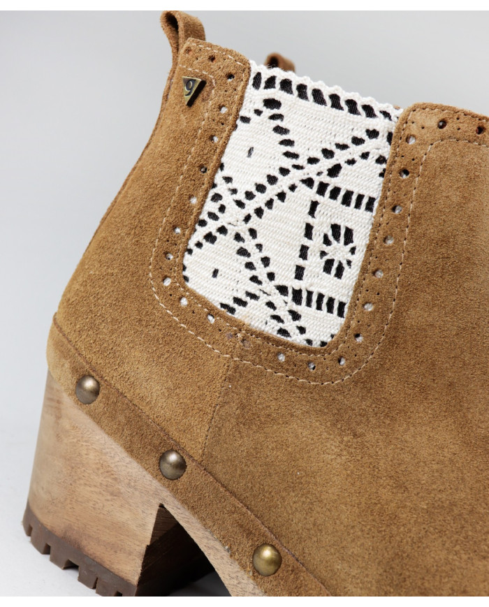 Camel Ginova Women's Boots with Lace in Elastic