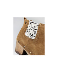 Botas Camel Ginova de Mulher com Renda no Elástico