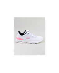 White Skechers Radiant Choice sneakers with Pink Detail