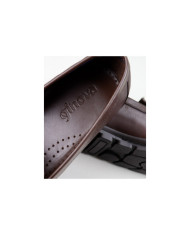 Mocassins Castanhos de Homem Ginova em Pele