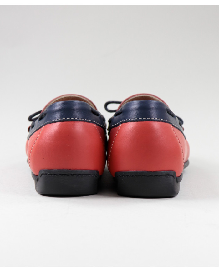 Red Women's Moccasins with Cordon on the Front