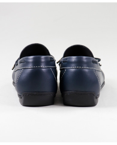 Blue Women's Moccasins with Cordon on the Front