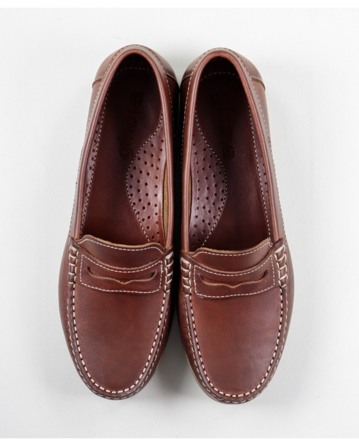 Women's Brown Moccasins with Decorative Applique