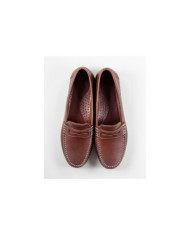 Women's Brown Moccasins with Decorative Applique