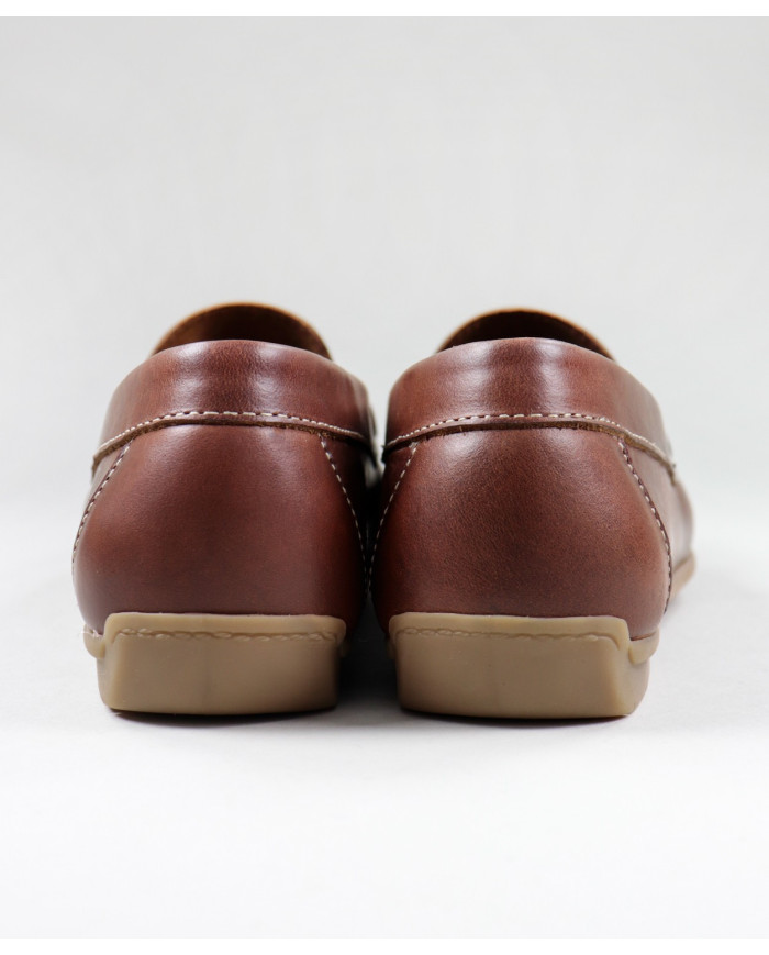 Women's Brown Moccasins with Decorative Applique