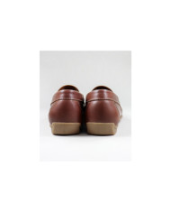 Women's Brown Moccasins with Decorative Applique