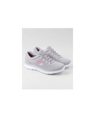 Sapatilhas Skechers Cinzentas e Rosa Quick Lapse