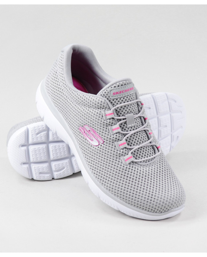 Skechers Grey shoes and Pink Quick Lapse