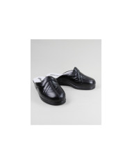 Black Orthopedic Slippers with Seams Ginova