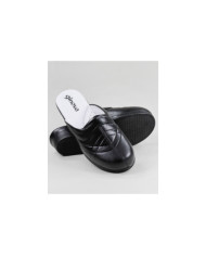 Black Orthopedic Slippers with Seams Ginova