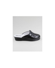 Black Orthopedic Slippers with Seams Ginova