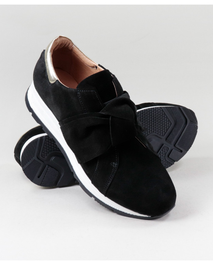 Women's Black Trainers Ginova with Lace