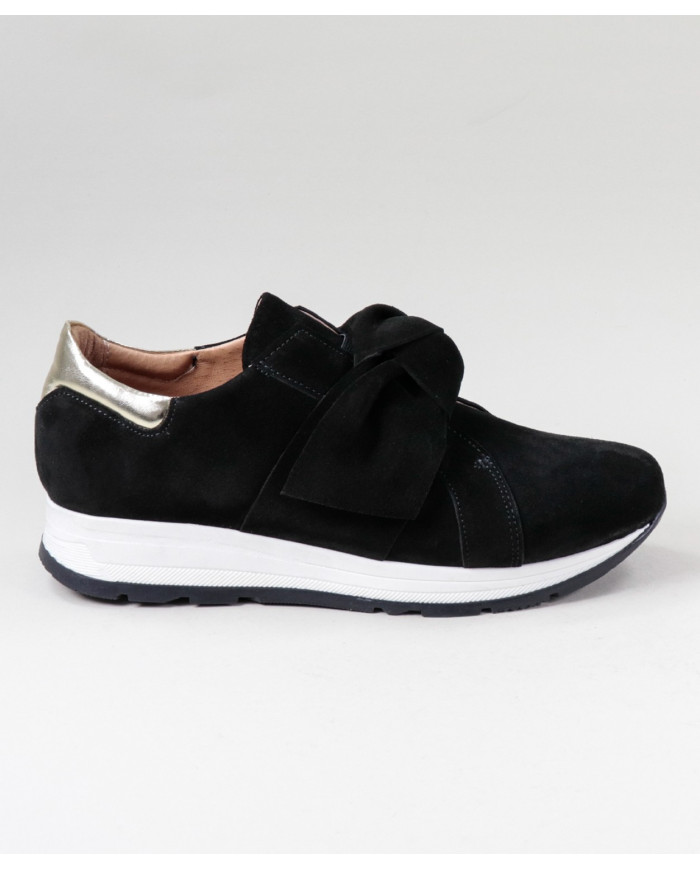 Women's Black Trainers Ginova with Lace