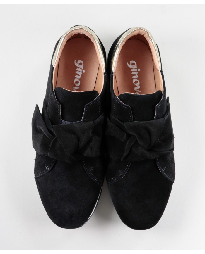 Women's Black Trainers Ginova with Lace