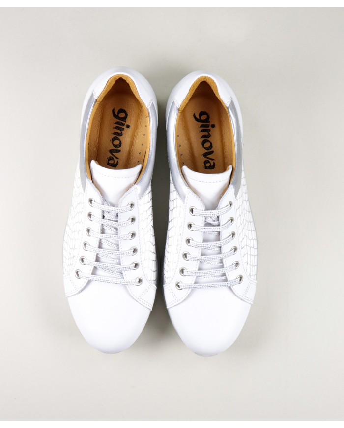 Women of Wholesalers Ginova White Trainers