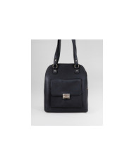 Ladies Black Backpack with Pocket on Front
