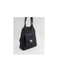 Damas Black Backpack con bolsillo en frente