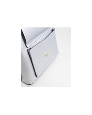 Ladies Silver Backpack with Pocket on Front