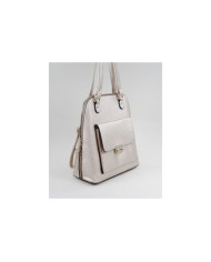 Mochila Platina de Senhora com Bolso na Frente