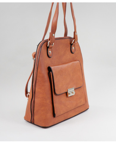 Ladies Camel backpack with Pocket on the Front