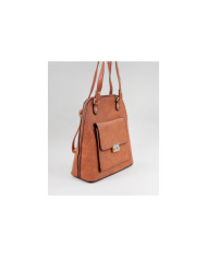 Damas Camel mochila con bolsillo en el frente