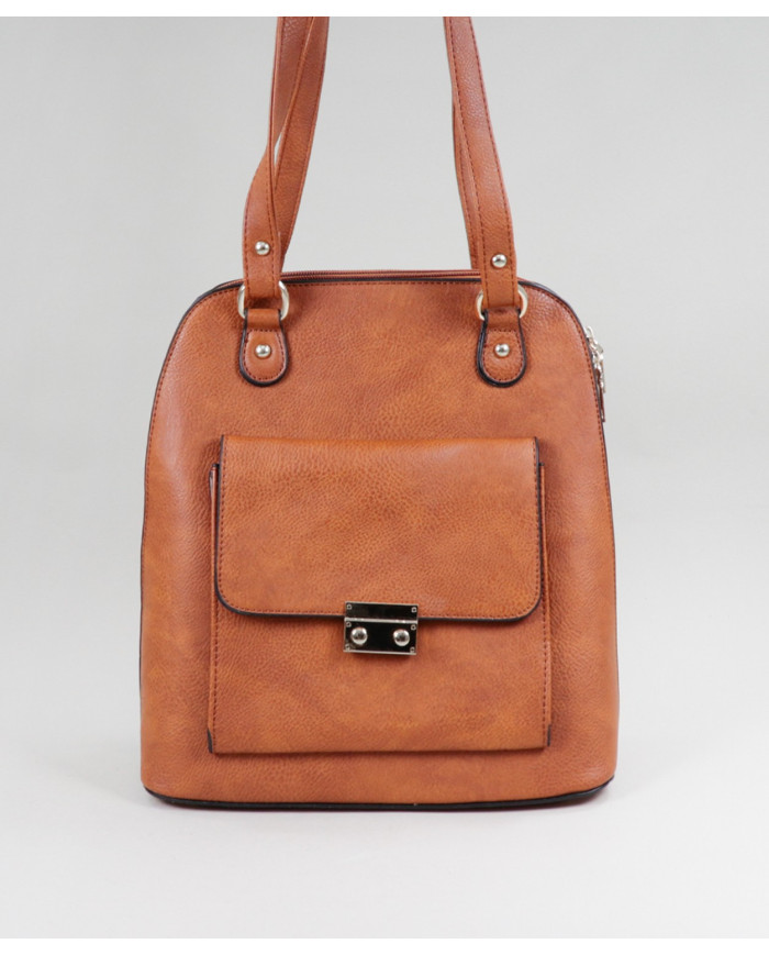 Ladies Camel backpack with Pocket on the Front