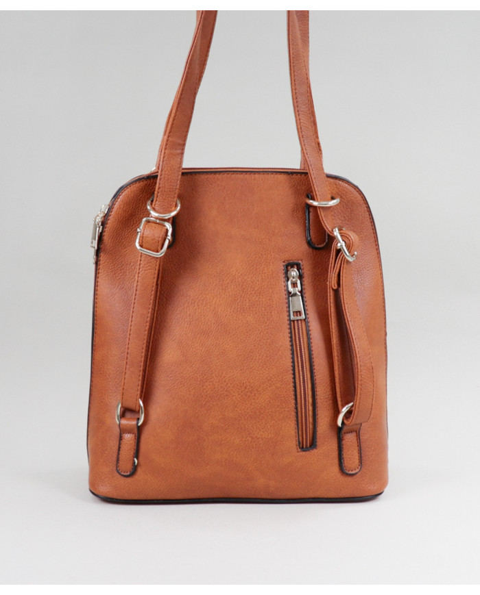 Mochila Camel de Senhora com Bolso na Frente