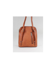 Damas Camel mochila con bolsillo en el frente