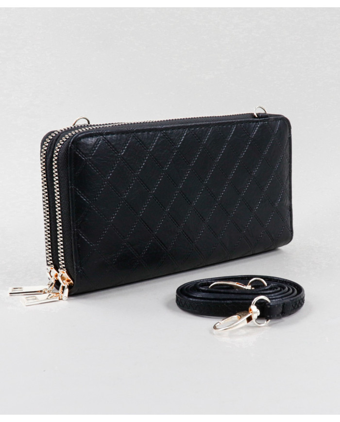 Señoras Black Wallet con dos lados