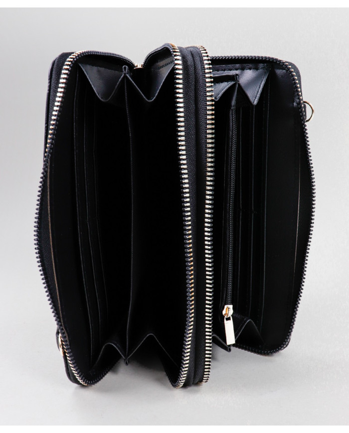 Señoras Black Wallet con dos lados