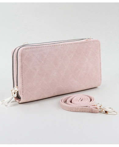 Ladies Pink Wallet with Two Sides