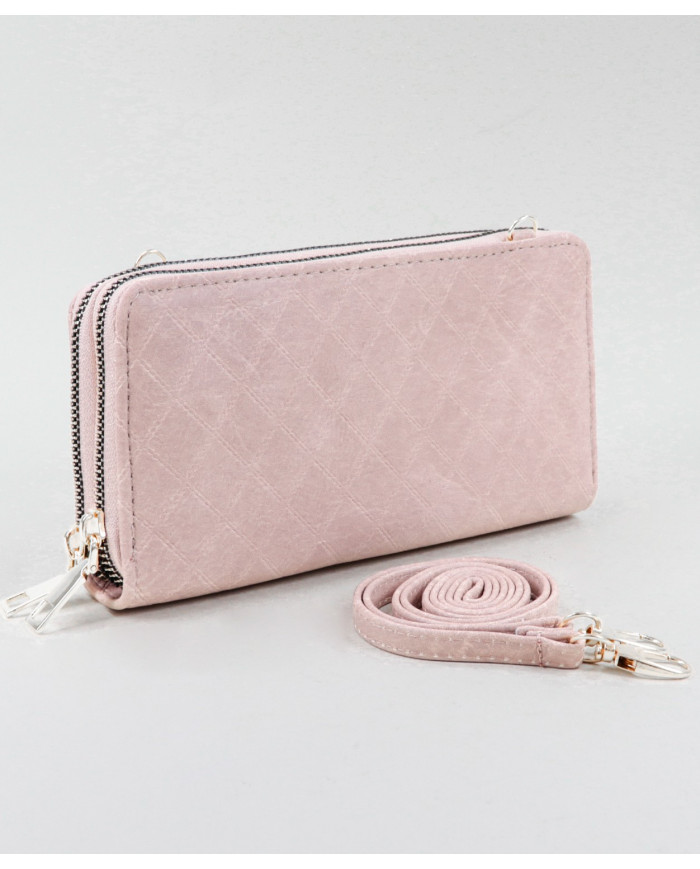 Ladies Pink Wallet with Two Sides