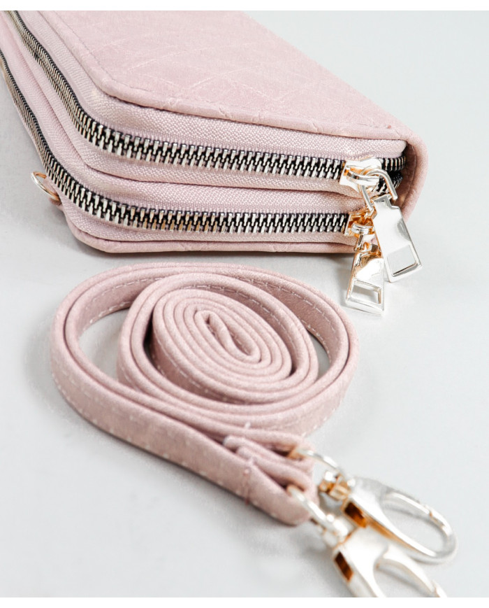 Ladies Pink Wallet with Two Sides