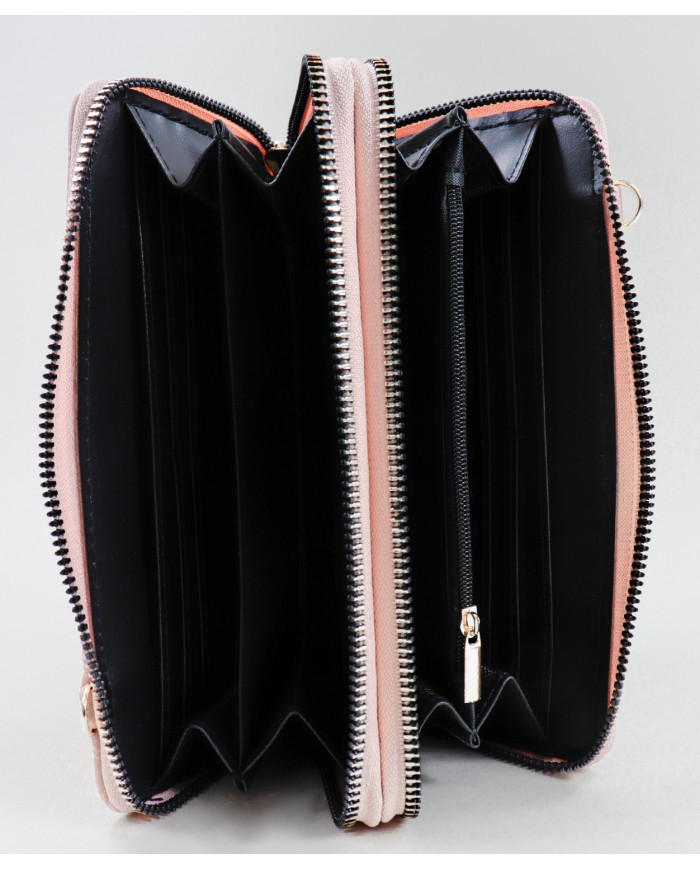 Señoras Rosa Wallet con Dos Lados