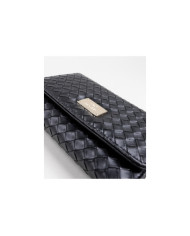 Black Wallet with Effect Interlaced