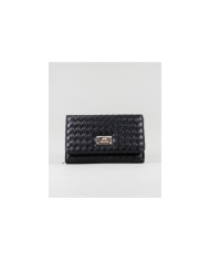 Black Wallet with Effect Interlaced